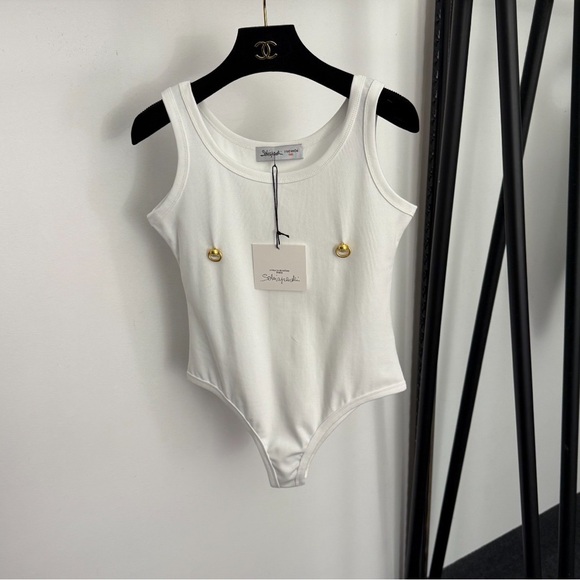 Schiaparelli Tops - Stylish White Kids Bodysuit
